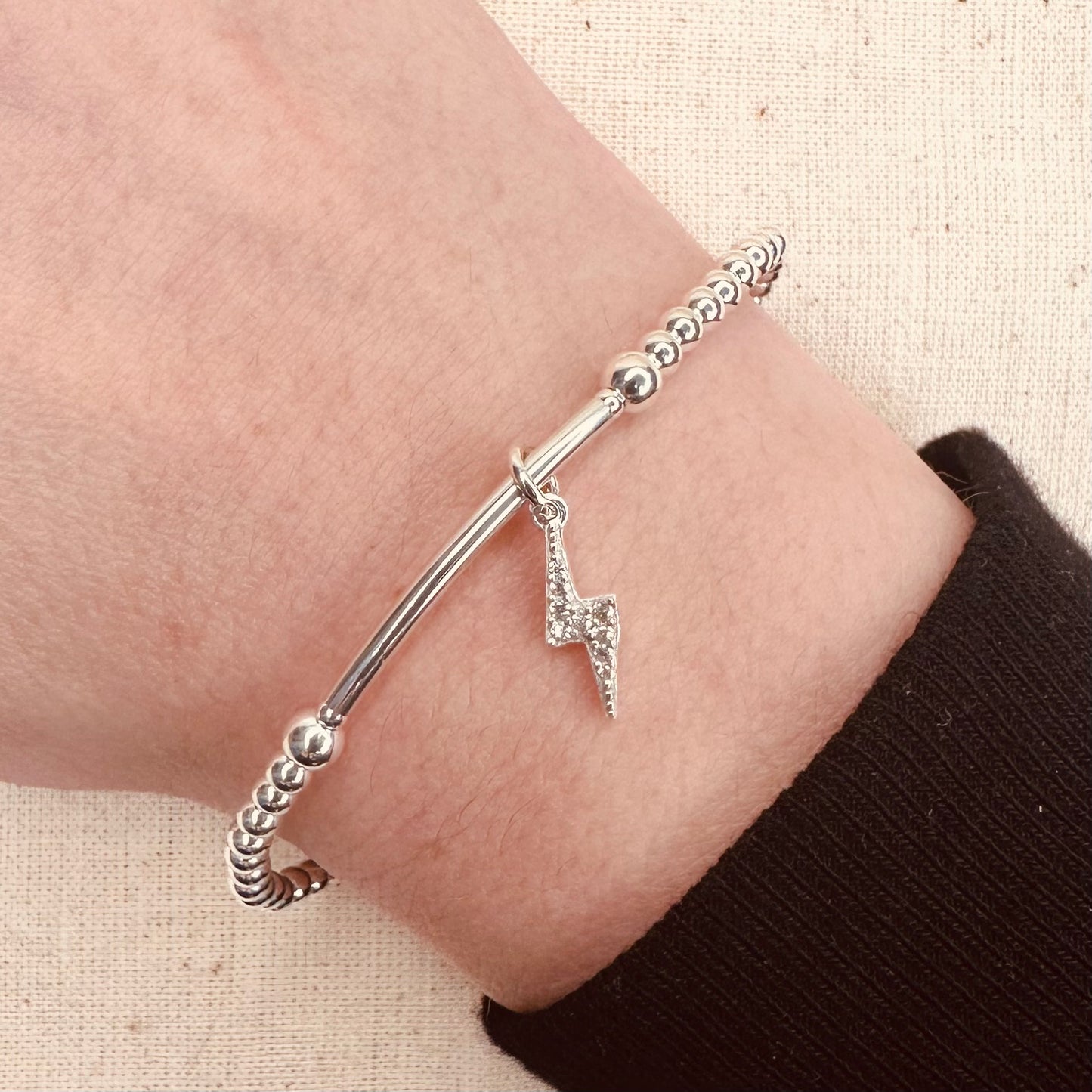 Diamanté Lightening Bolt Bracelet - Beautiful Keepsakes