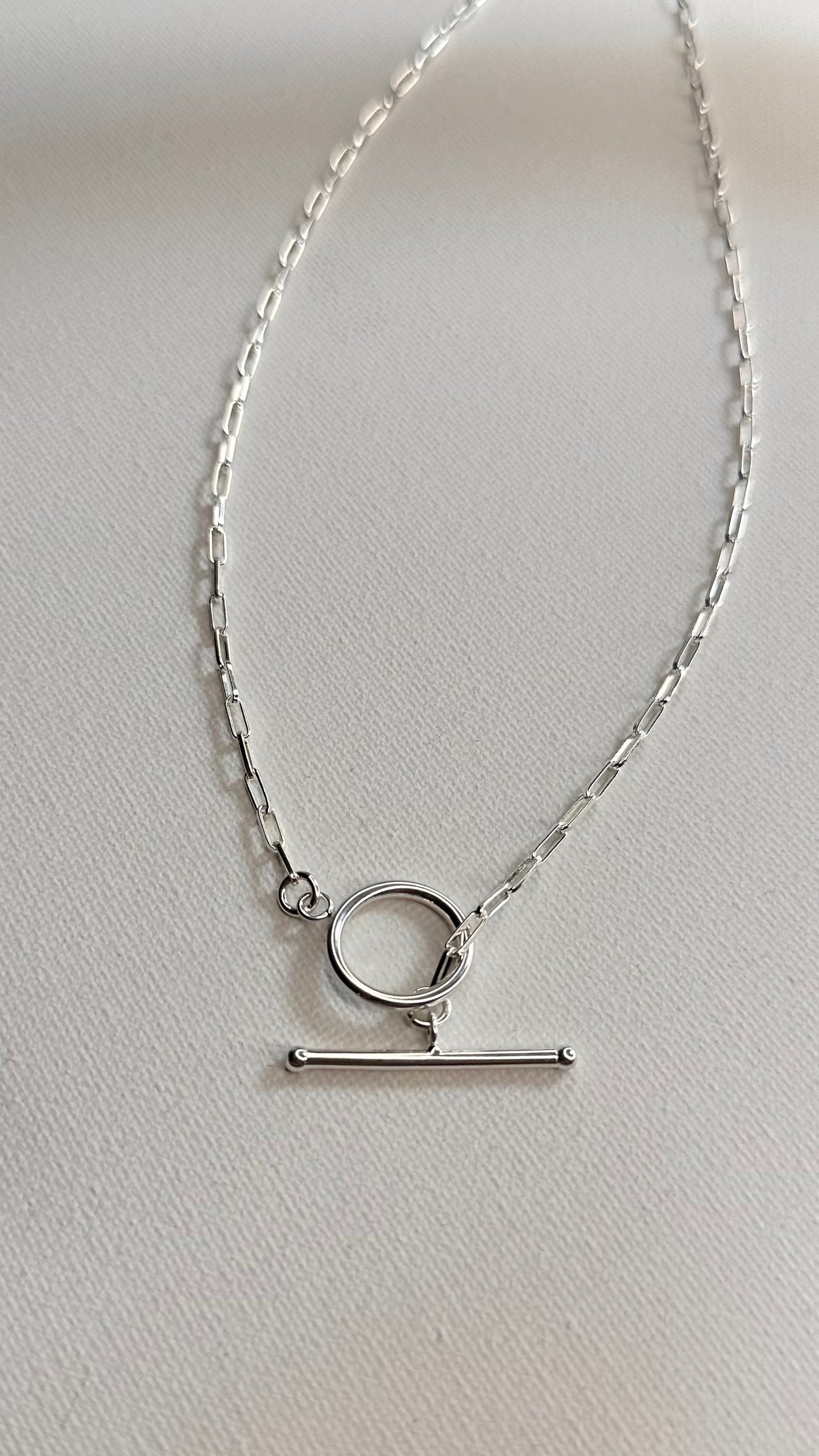 T Bar Paper Clip Necklace - Beautiful Keepsakes