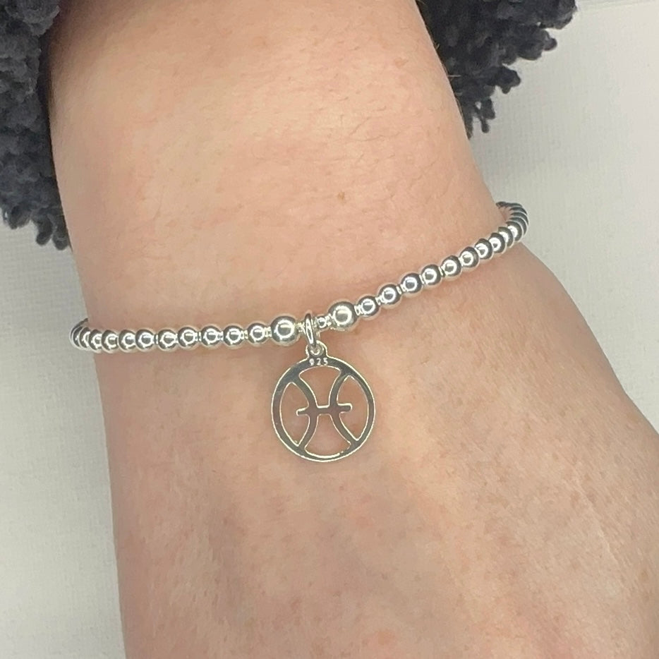 Sterling Silver Zodiac Charm Bracelet - Beautiful Keepsakes