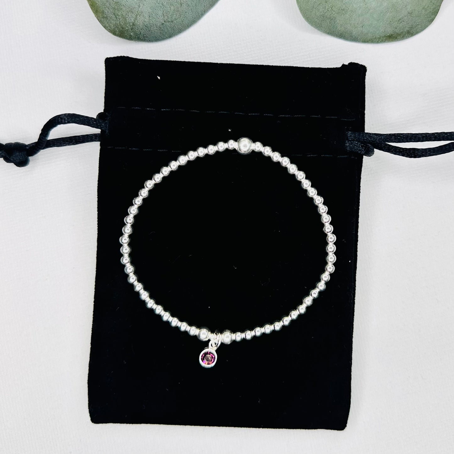 925 Silver Birthstone Crystal Bracelet - Beautiful Keepsakes