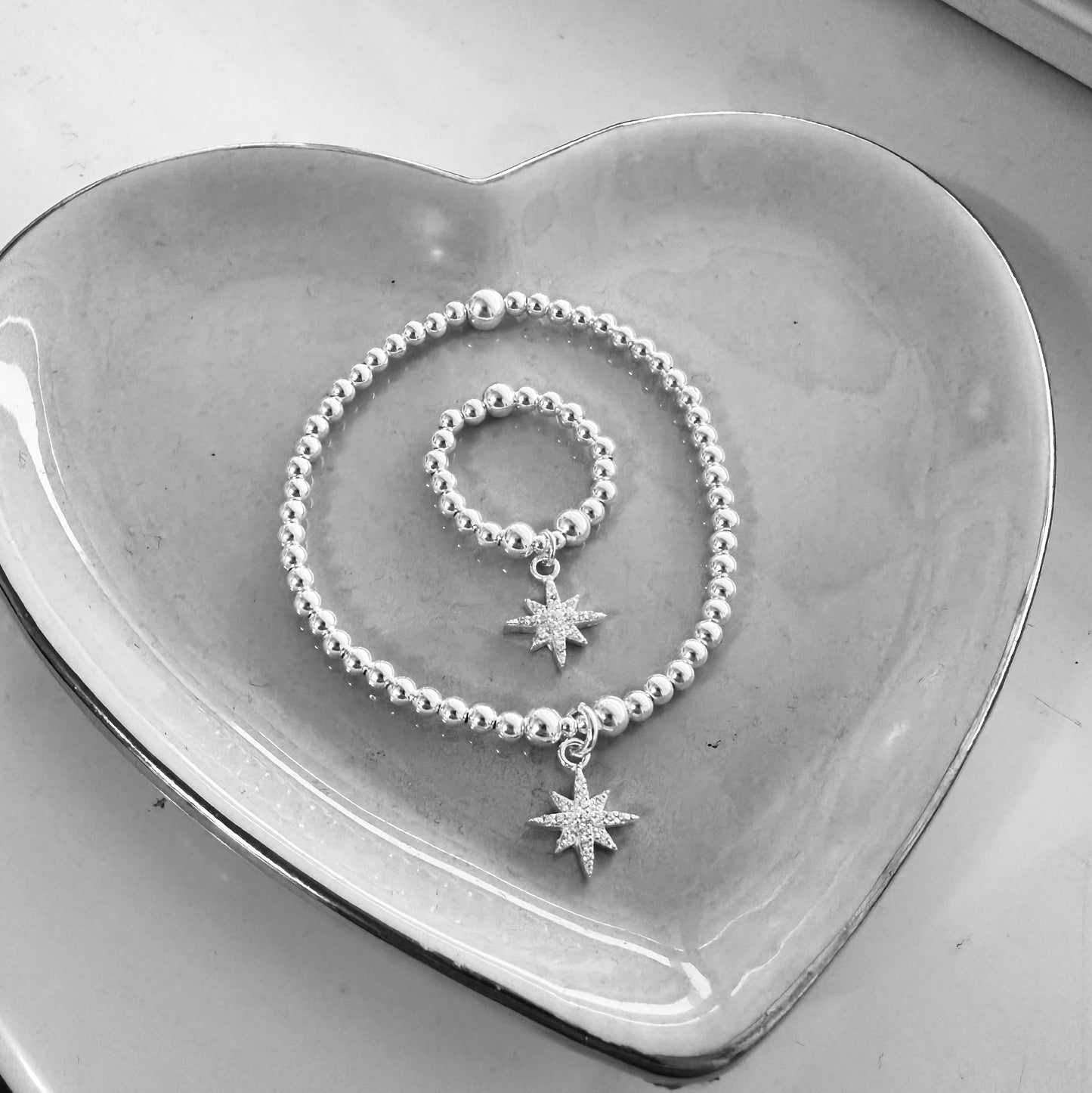 North Star Bracelet & Ring Set - Beautiful Keepsakes