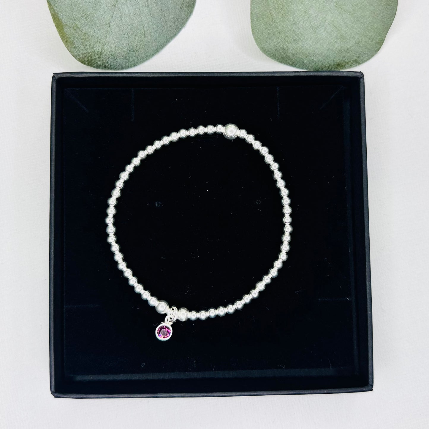925 Silver Birthstone Crystal Bracelet - Beautiful Keepsakes
