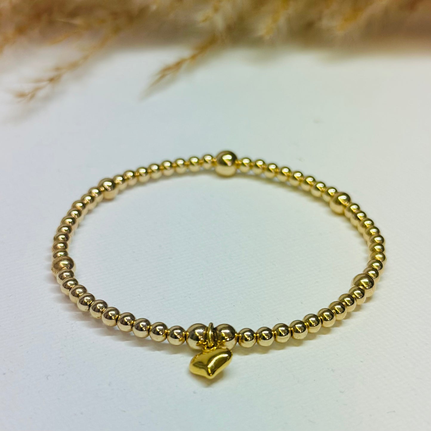 Puffy Heart Gold Filled Bracelet - Beautiful Keepsakes