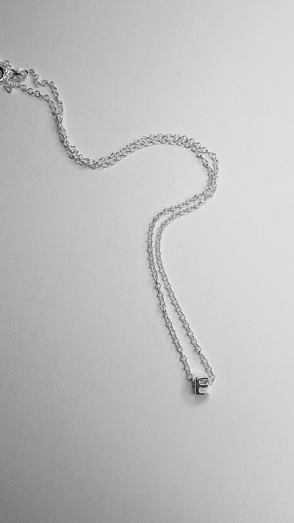 Personalised Initial Belcher Necklace | Sterling Silver - Beautiful Keepsakes