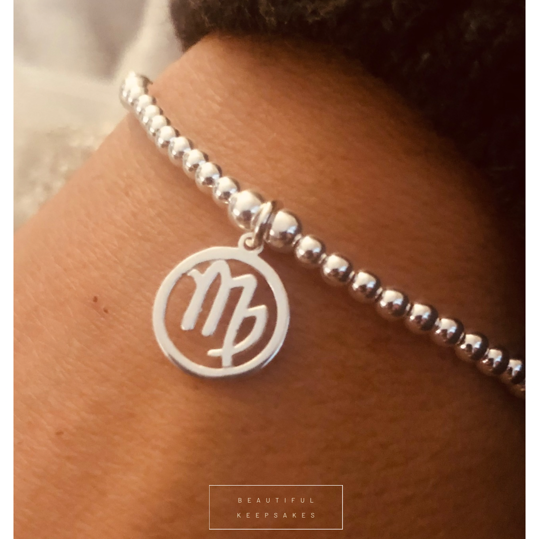 Sterling Silver Zodiac Charm Bracelet - Beautiful Keepsakes