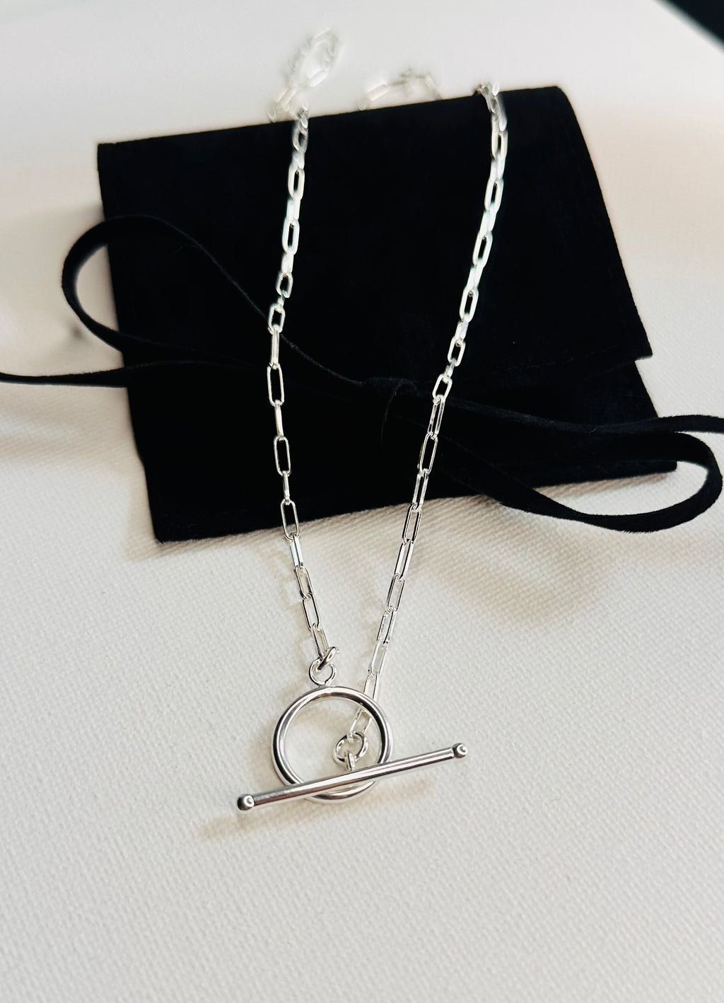 T Bar Paper Clip Necklace - Beautiful Keepsakes
