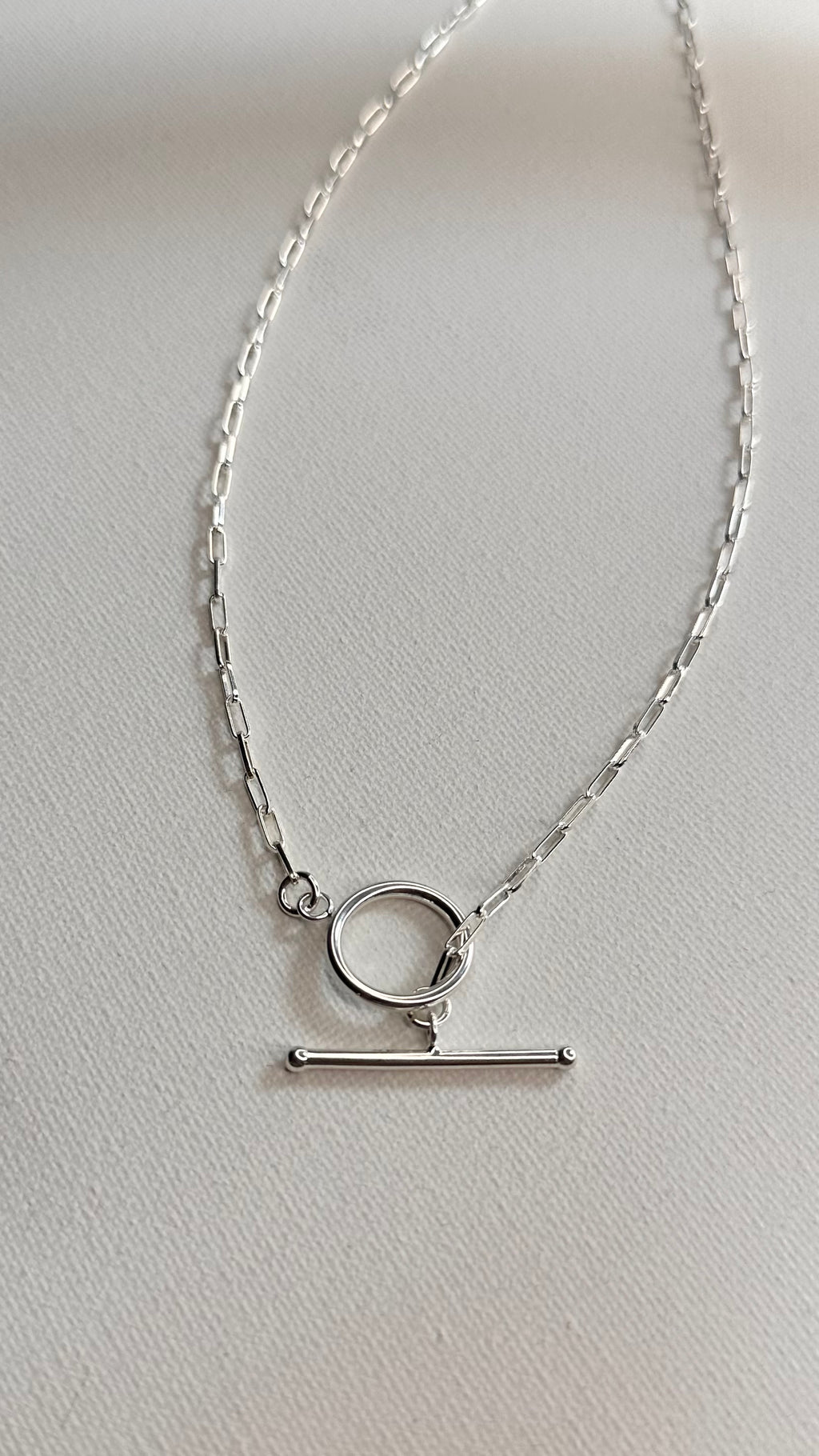 T Bar Paper Clip Necklace - Beautiful Keepsakes