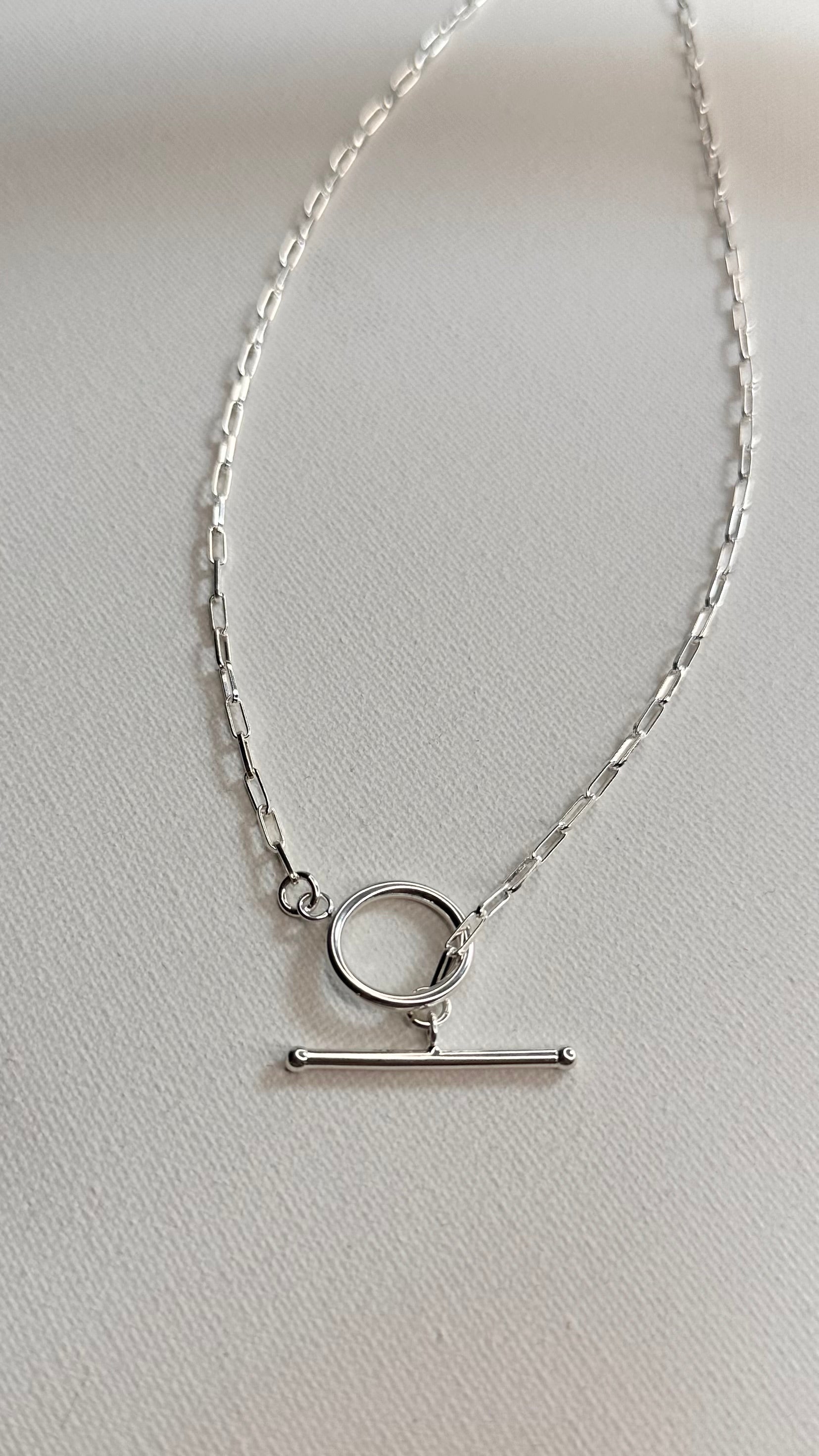 T Bar Paper Clip Necklace - Beautiful Keepsakes