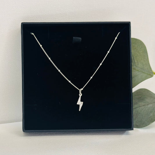 Lightening Bolt Satellite Necklace - Beautiful Keepsakes