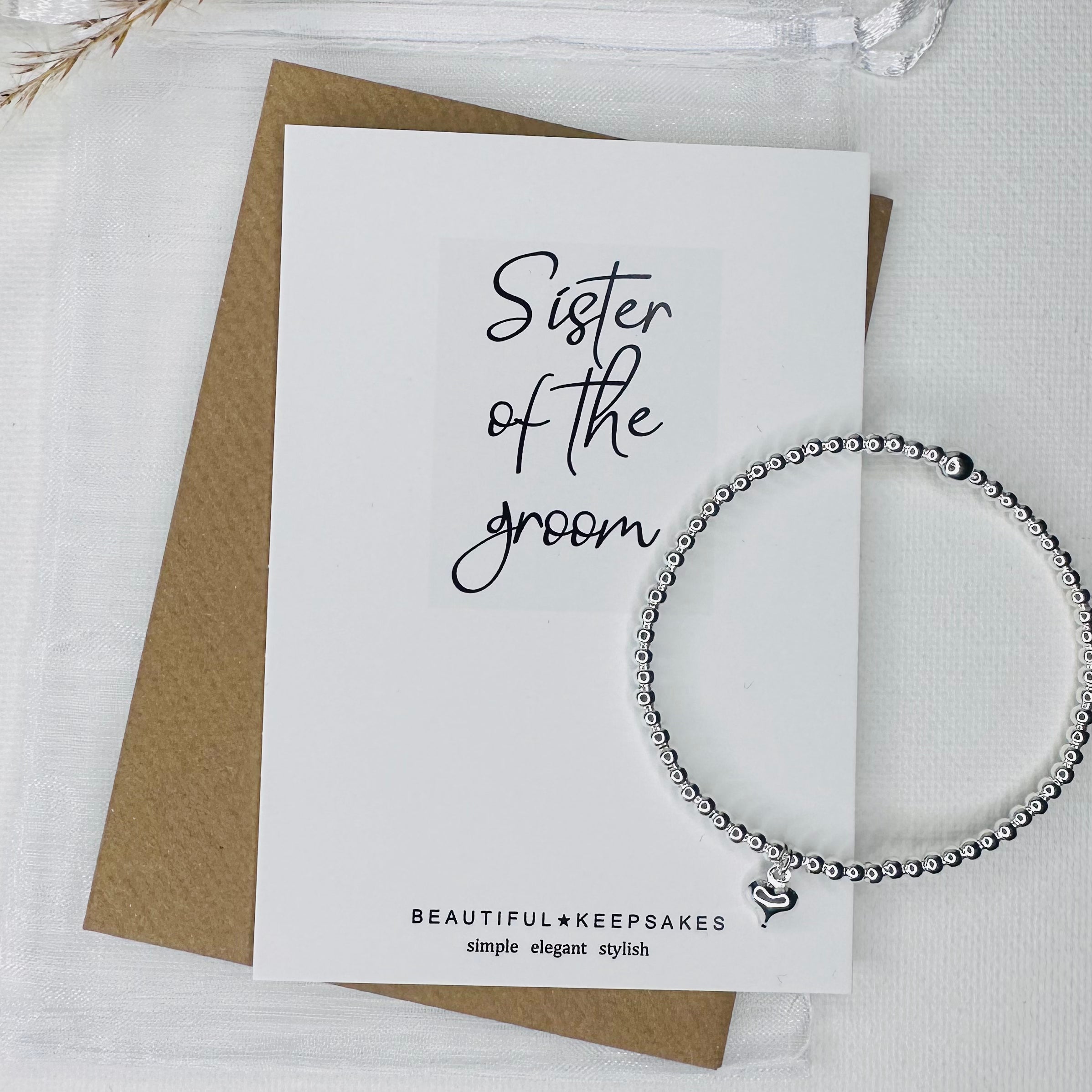 Sister of the Groom Bracelet - Beautiful Keepsakes