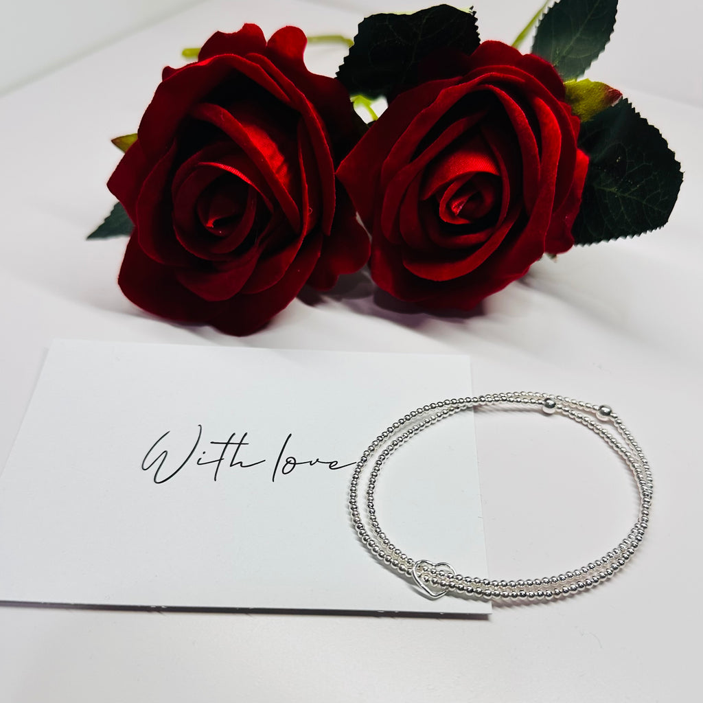 Heart Duo Bracelet | Sterling Silver - Beautiful Keepsakes