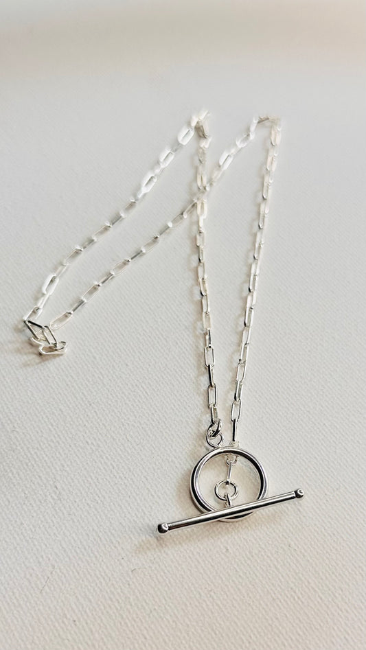 T Bar Paper Clip Necklace