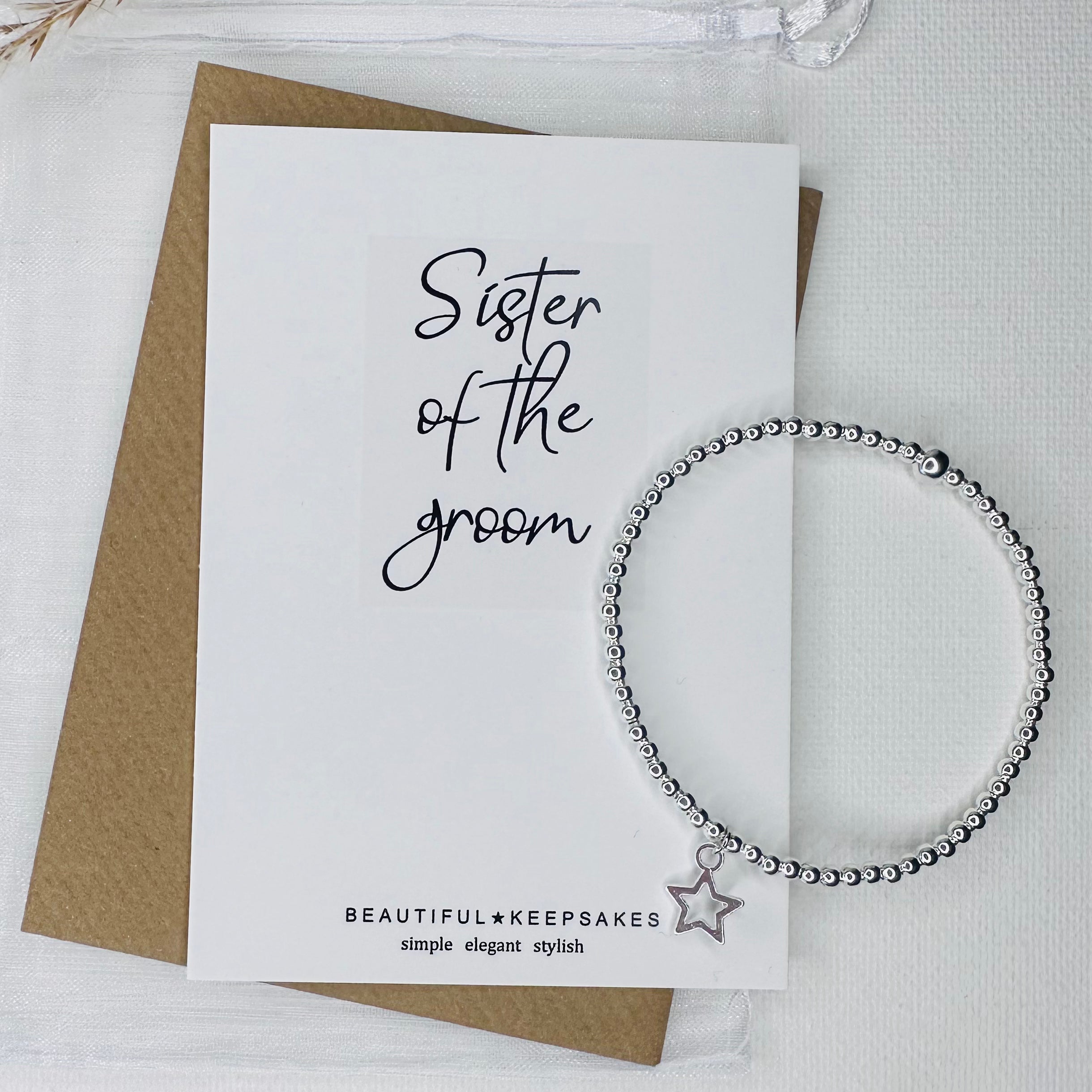 Sister of the Groom Bracelet - Beautiful Keepsakes