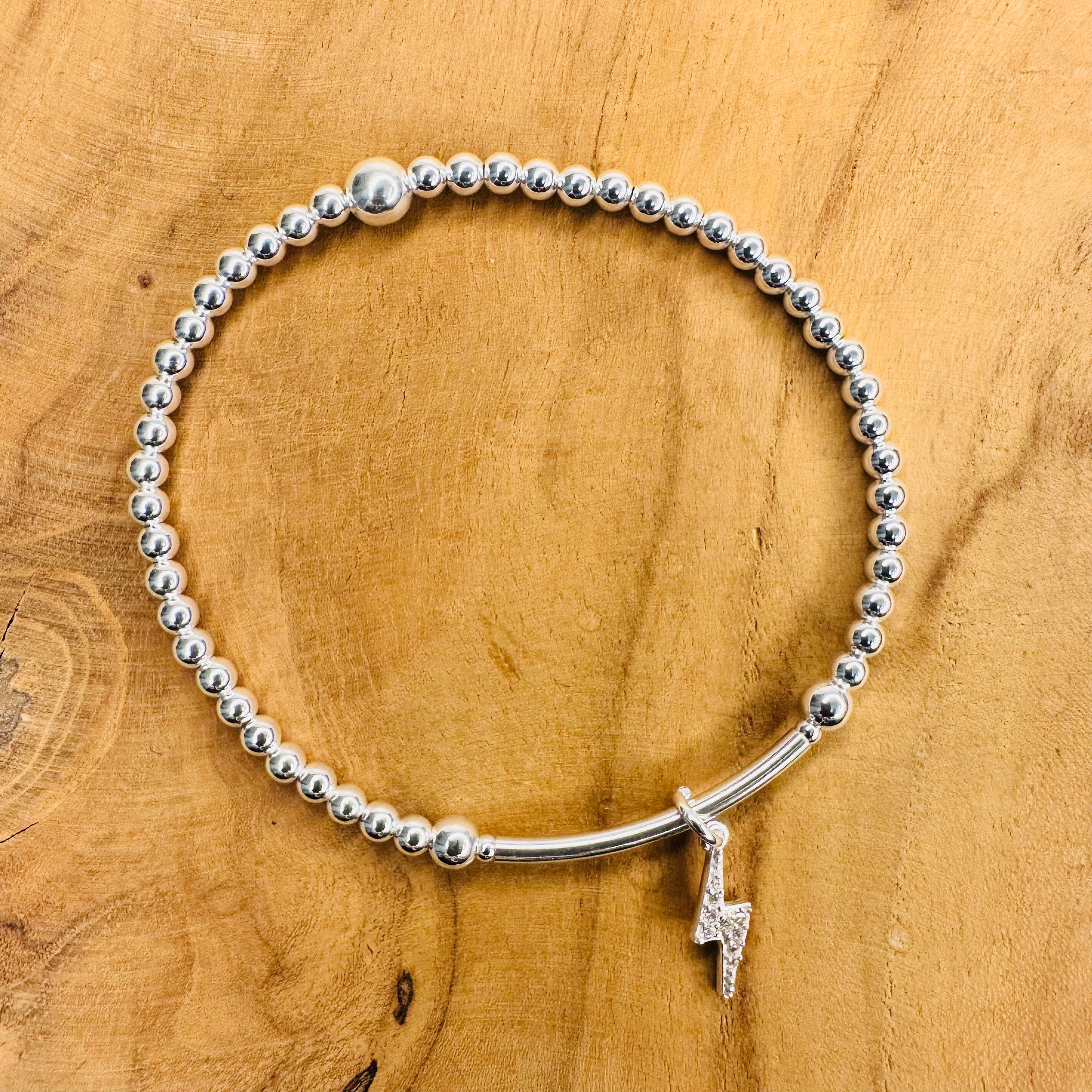 Diamanté Lightening Bolt Bracelet - Beautiful Keepsakes