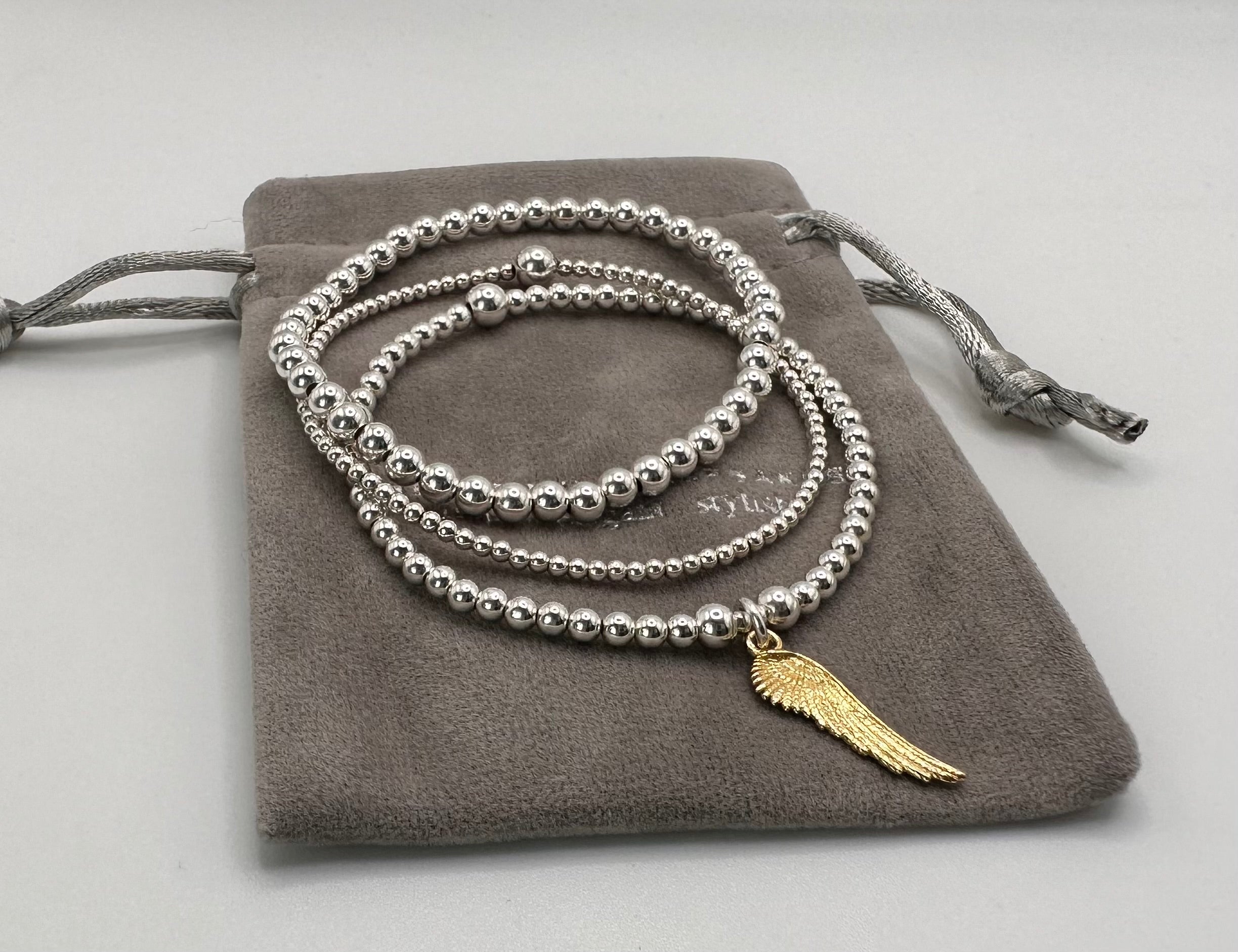 Gold Angel Wing Bracelet - Beautiful Keepsakes