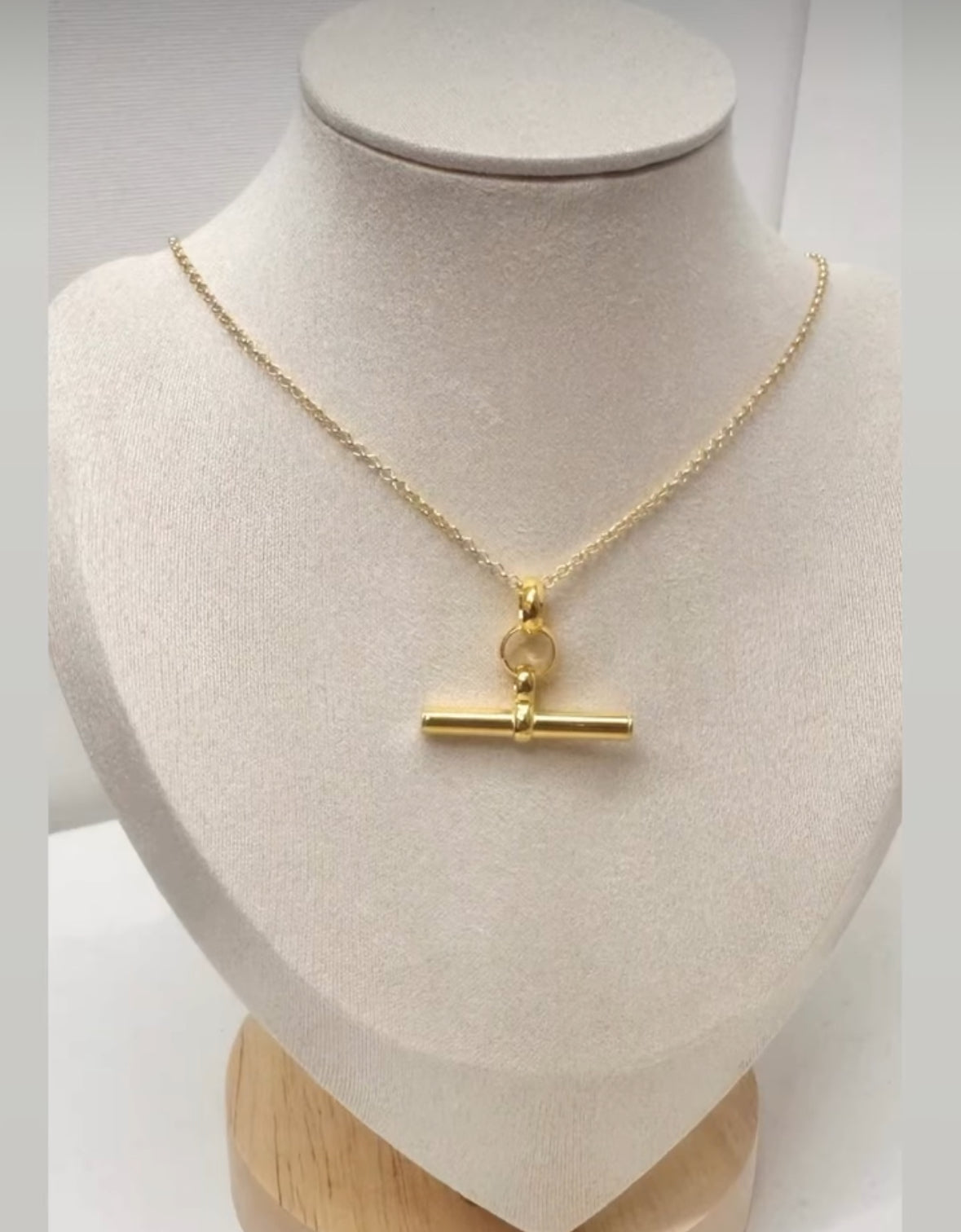 T Bar Belcher Necklace | Gold Vermil - Beautiful Keepsakes