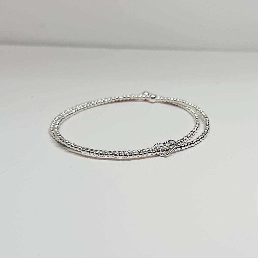 Heart Duo Bracelet | Sterling Silver - Beautiful Keepsakes