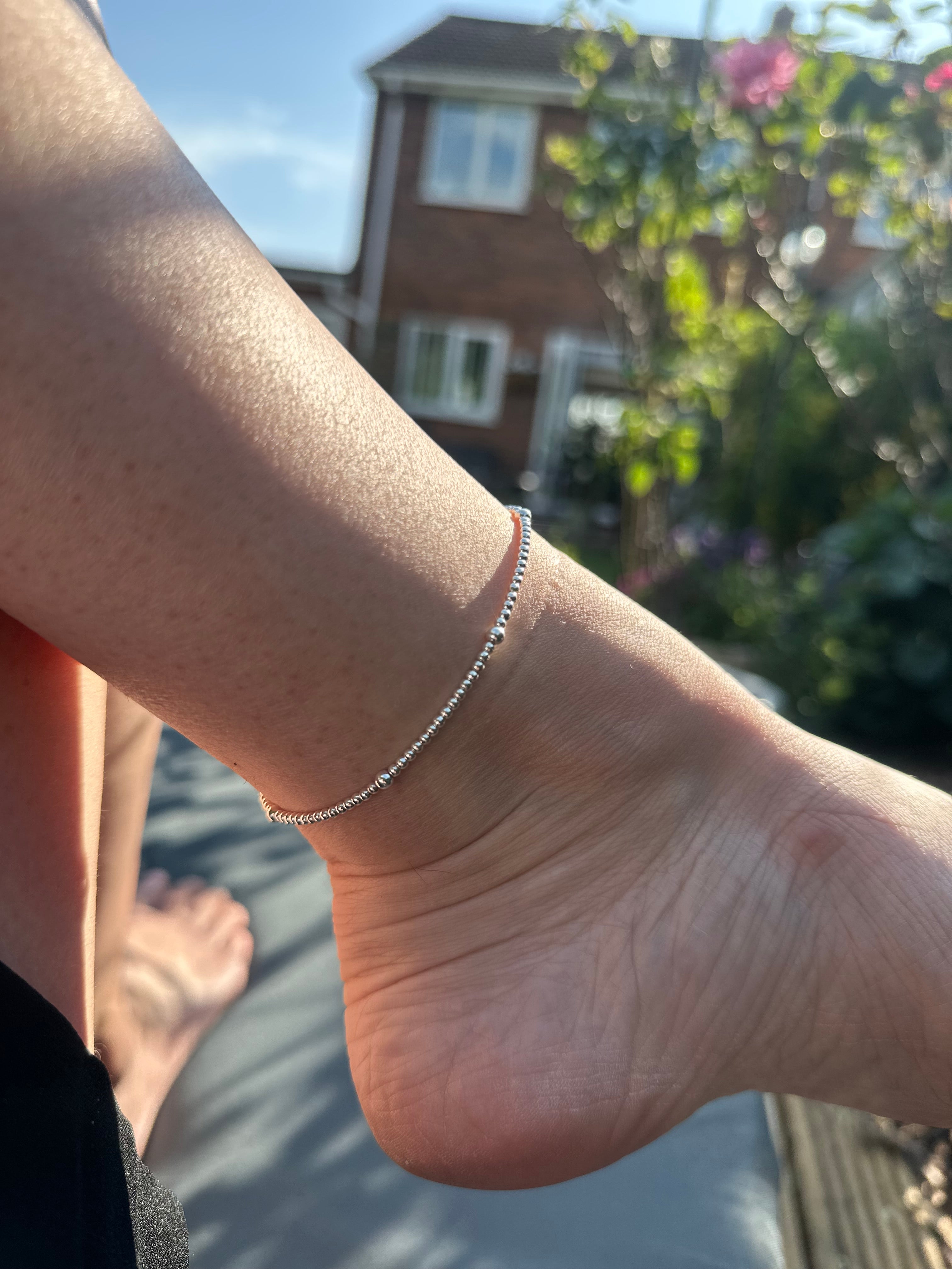 Satellite Anklet | Sterling Silver - Beautiful Keepsakes