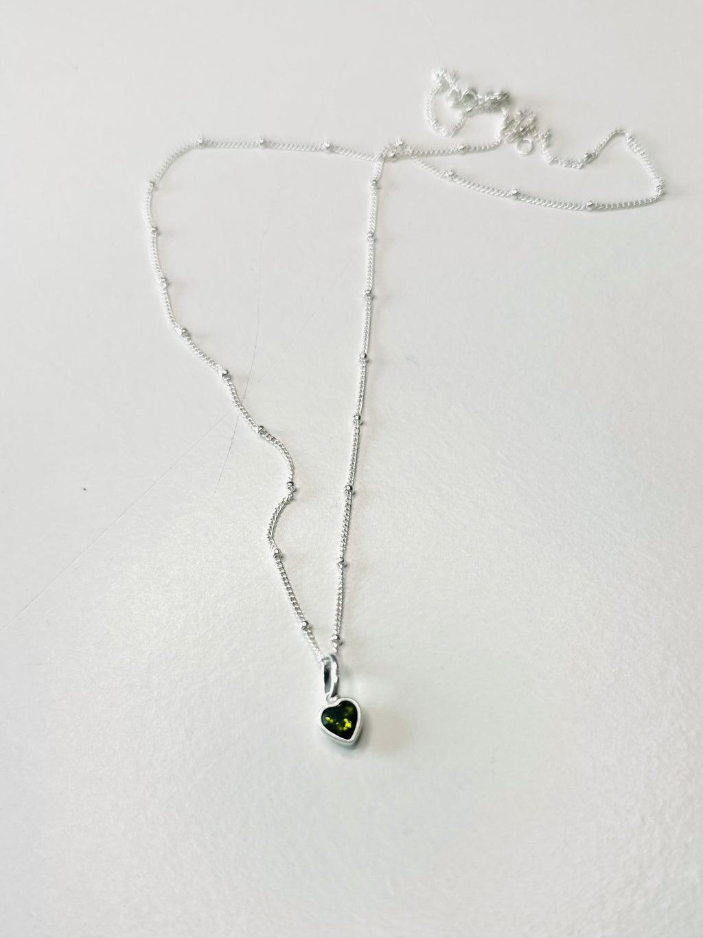 Birthstone Heart Necklace | Sterling Silver - Beautiful Keepsakes