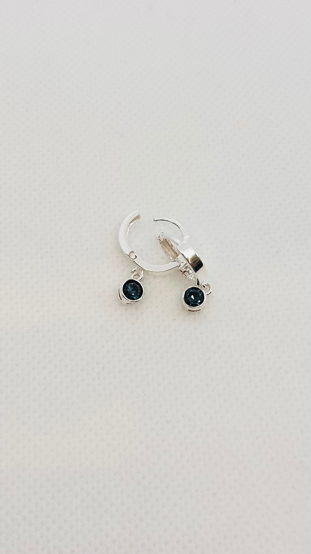 Birthstone Hoop Earrings | Sterling Silver - Beautiful Keepsakes