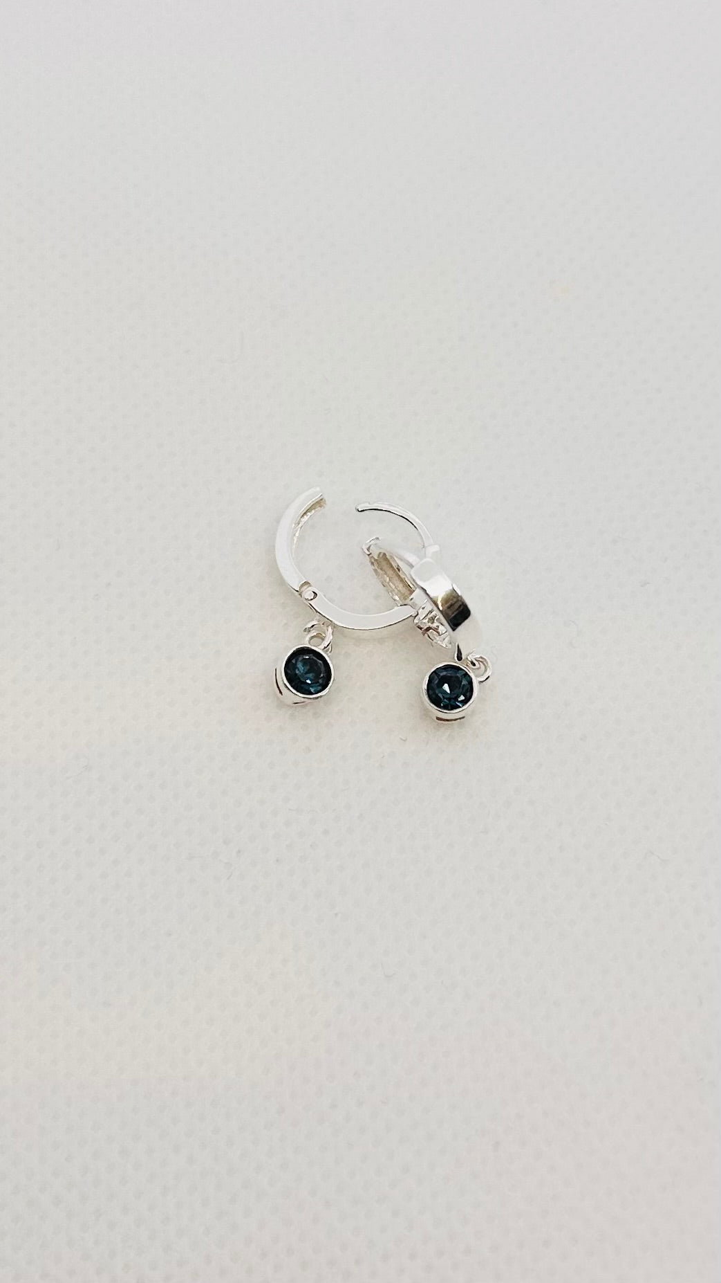 Birthstone Hoop Earrings | Sterling Silver - Beautiful Keepsakes