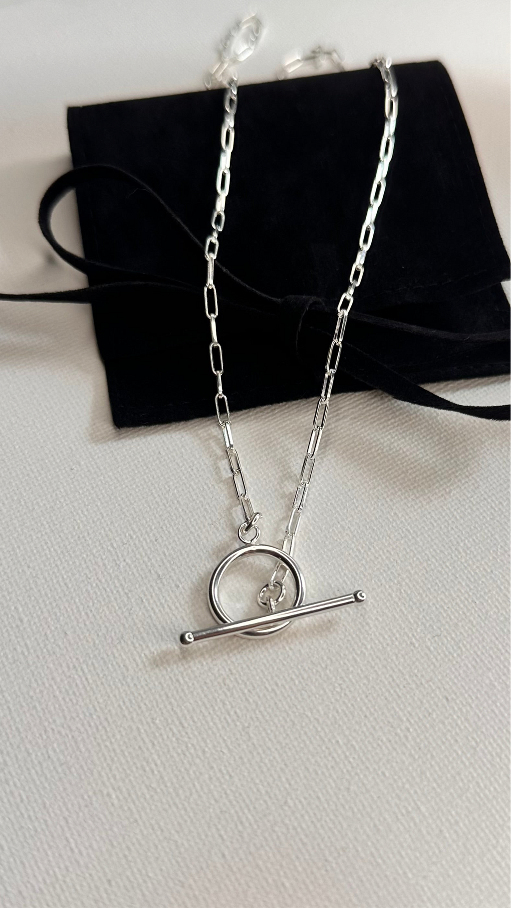 T Bar Paper Clip Necklace - Beautiful Keepsakes