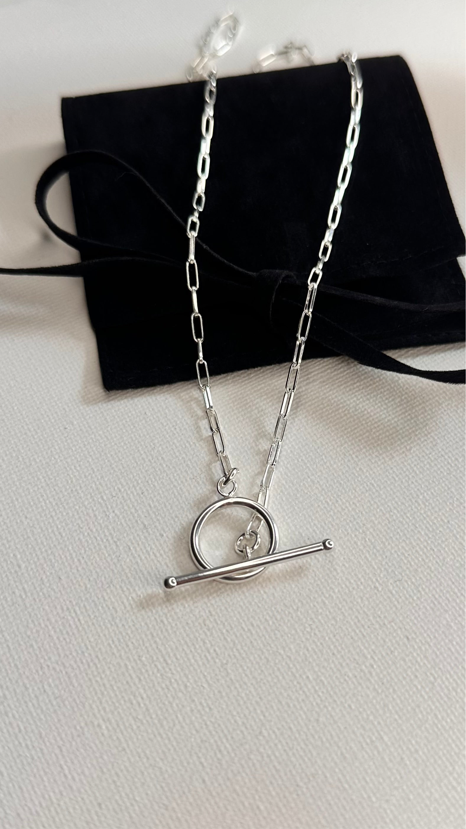 T Bar Paper Clip Necklace - Beautiful Keepsakes