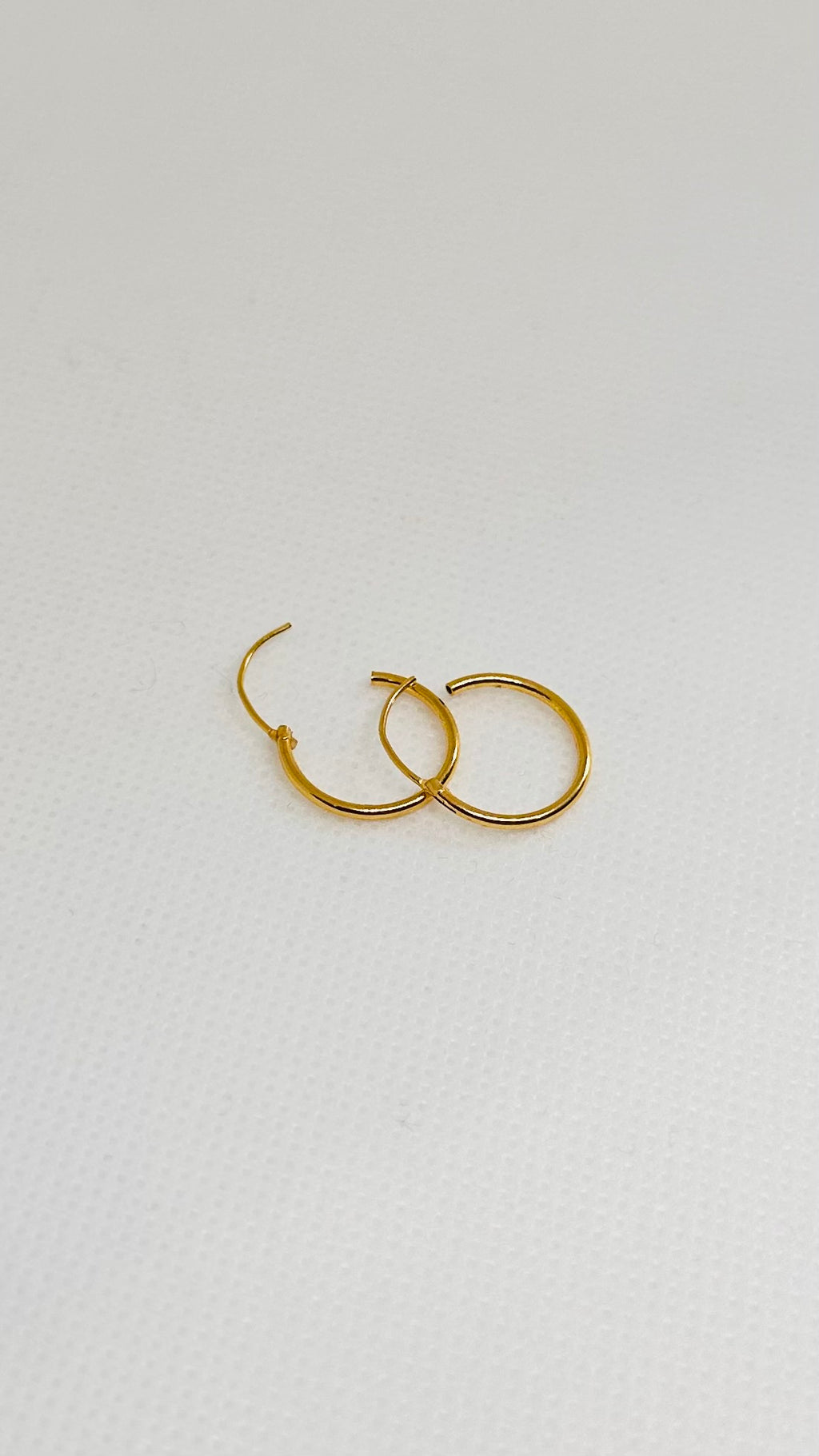 15mm Hoop Earrings | Gold Plated Vermeil - Beautiful Keepsakes