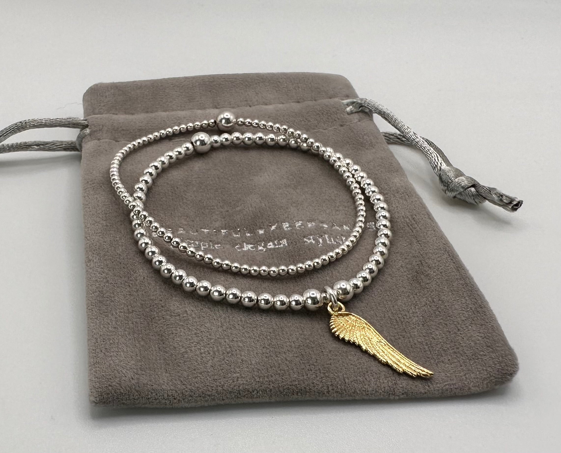 Gold Angel Wing Bracelet - Beautiful Keepsakes