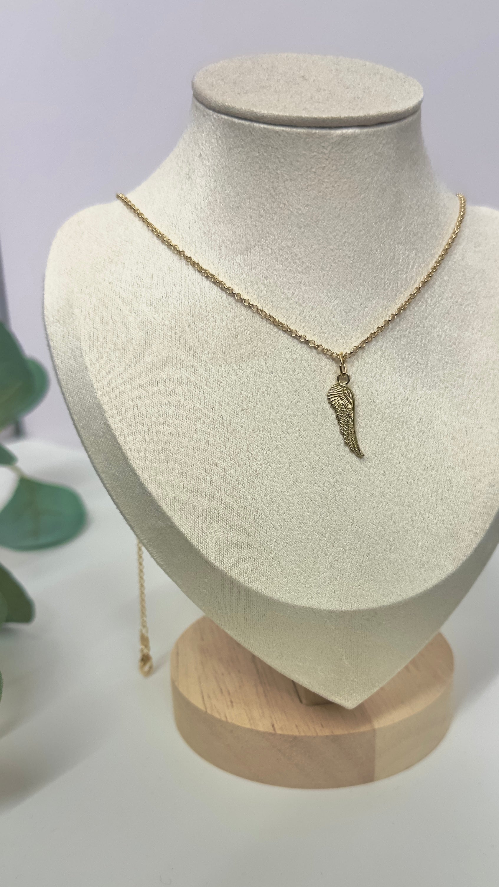 Gold Angel Wing Necklace - Beautiful Keepsakes