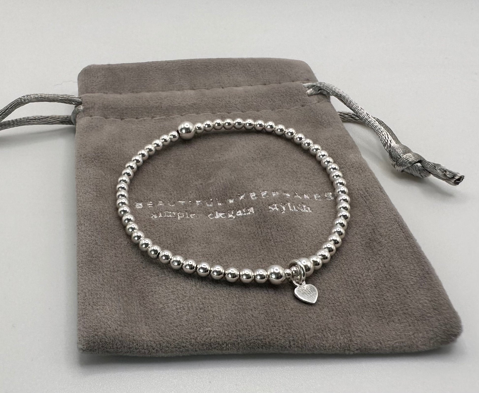 Tiny Silver Heart Bracelet - Beautiful Keepsakes