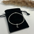 Diamanté Initial Bangle Bracelet - Beautiful Keepsakes