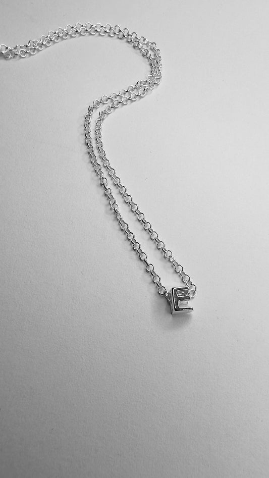 Personalised Initial Belcher Necklace | Sterling Silver - Beautiful Keepsakes