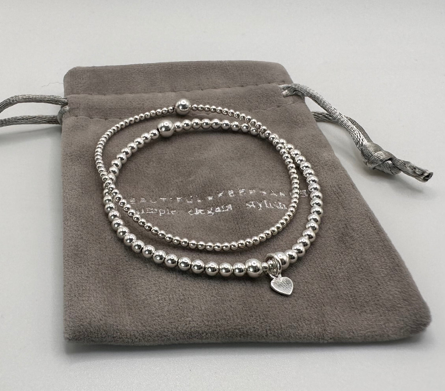 Tiny Silver Heart Bracelet - Beautiful Keepsakes