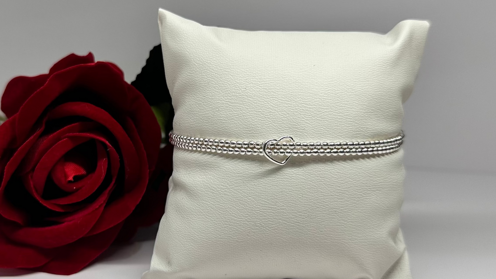 Heart Duo Bracelet | Sterling Silver - Beautiful Keepsakes