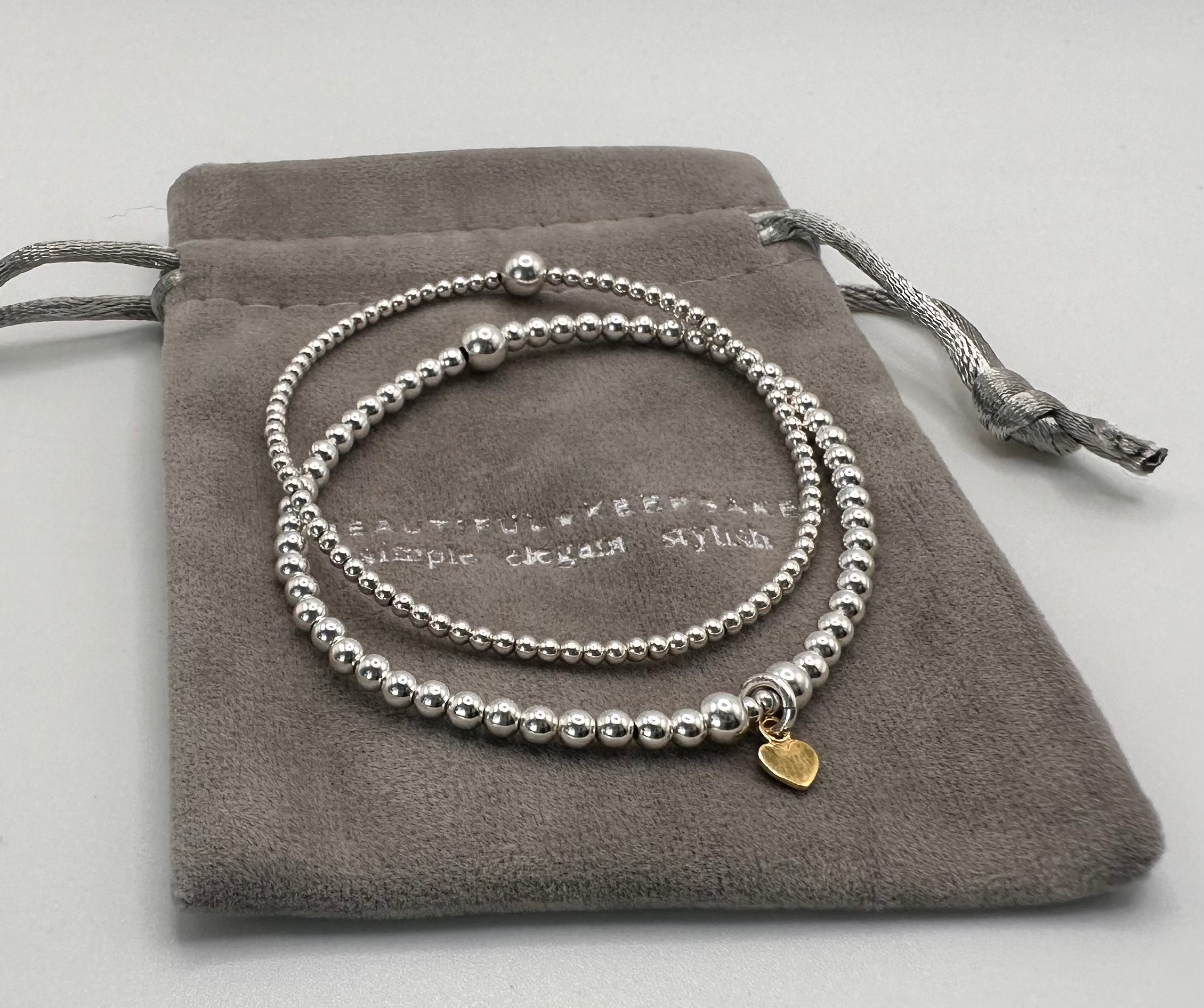 Tiny Gold Heart Bracelet - Beautiful Keepsakes