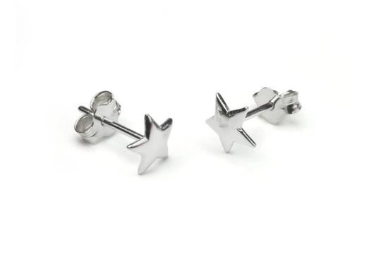 Sterling Silver Star Stud Earrings