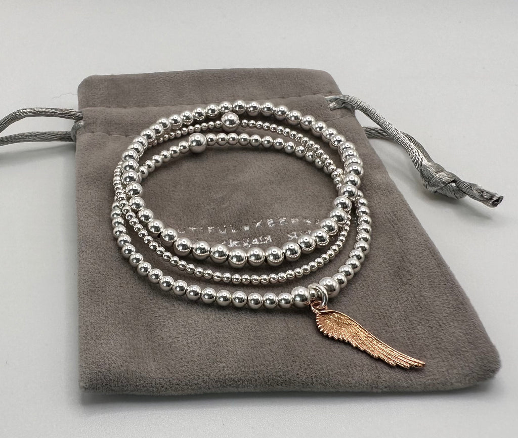 Rose Gold Angel Wing Bracelet - Beautiful Keepsakes