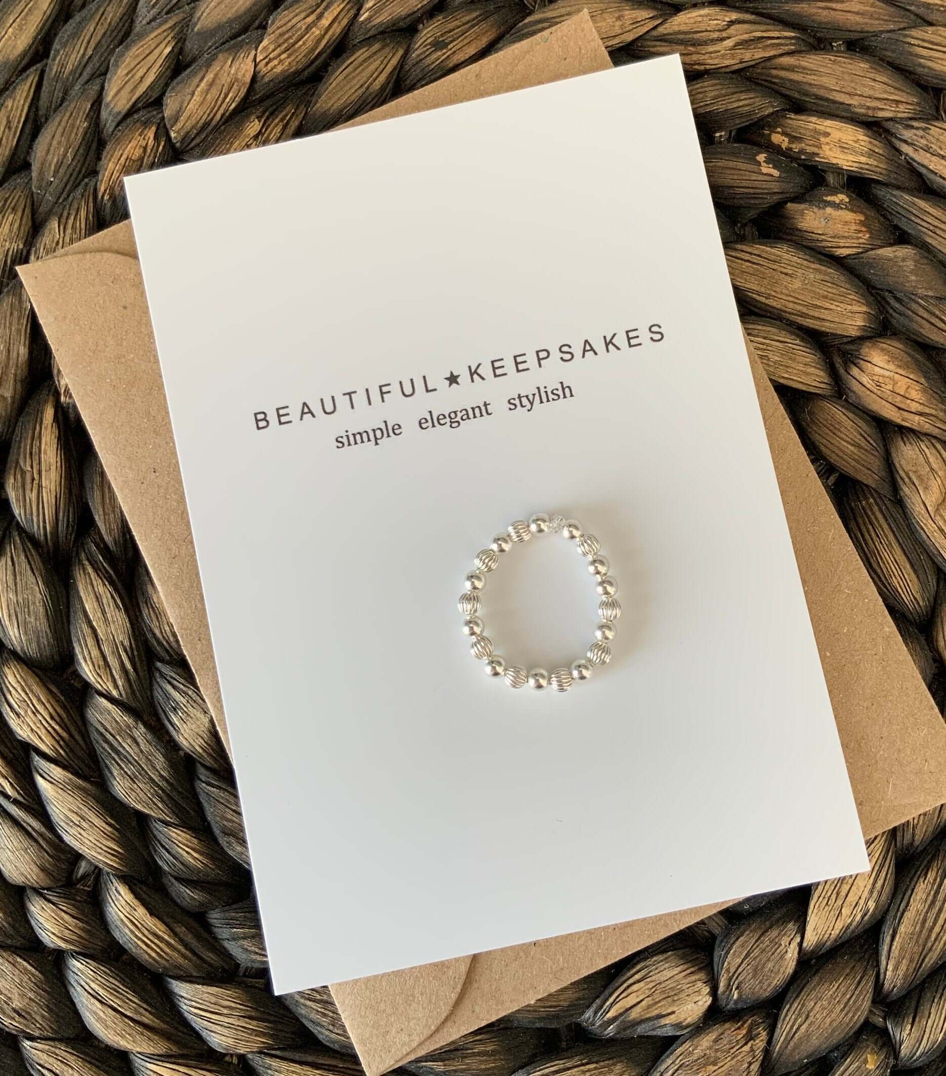 2mm Sterling Silver Beaded Ring Beautiful Keepsakes