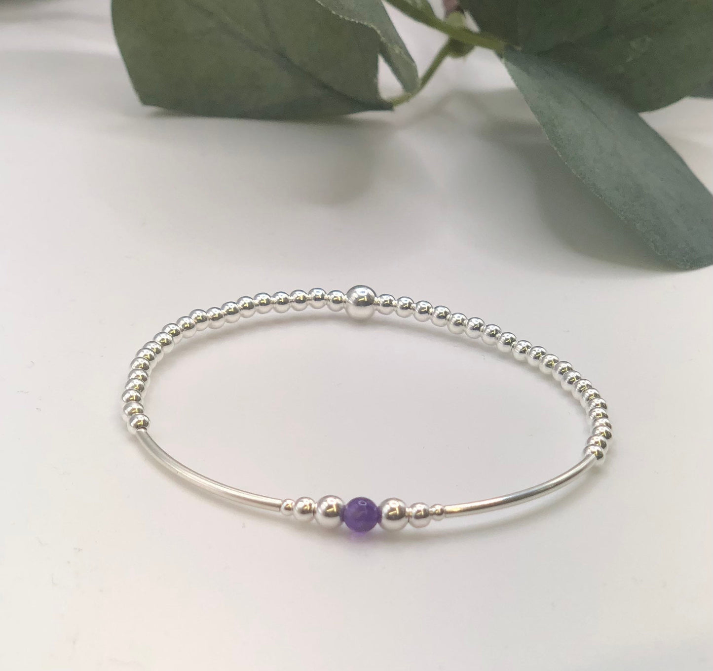 2mm Sterling Silver Gemstone Bracelet Beautiful Keepsakes