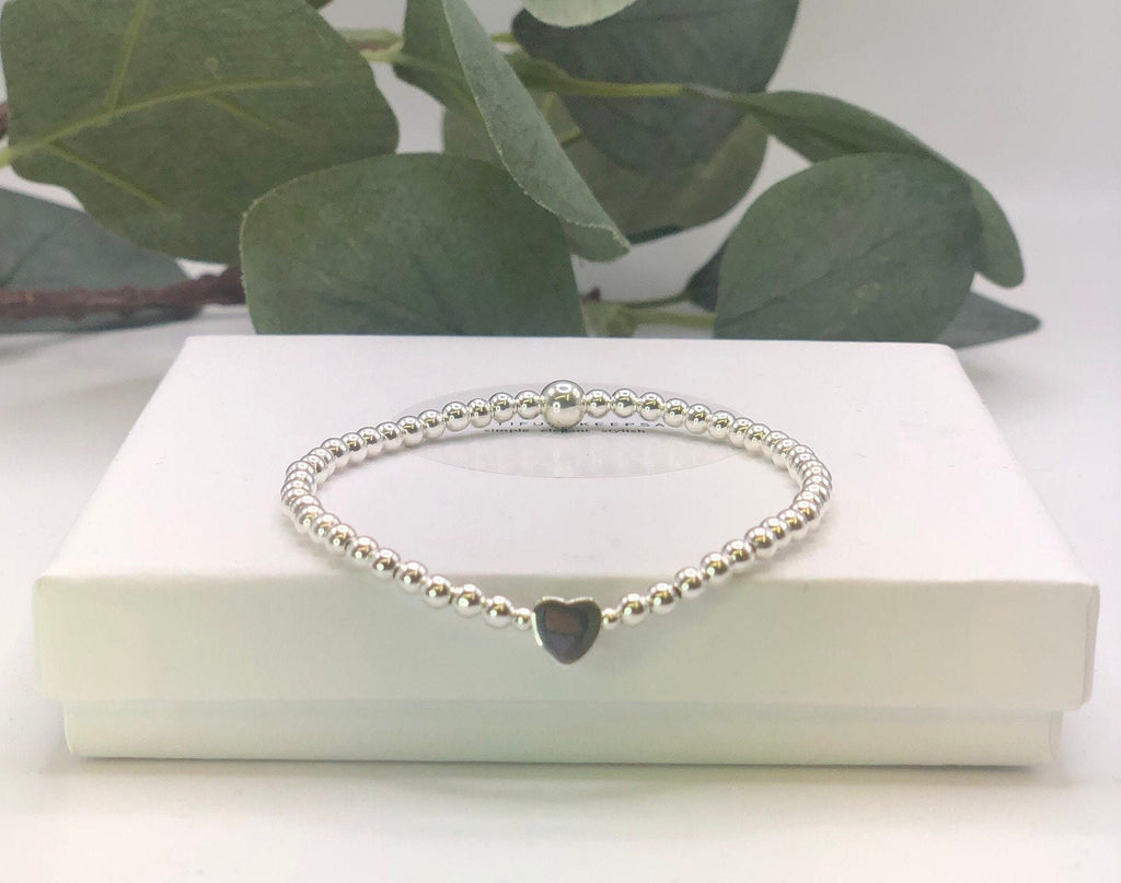 3mm Solid Heart Sterling Silver Bracelet Beautiful Keepsakes