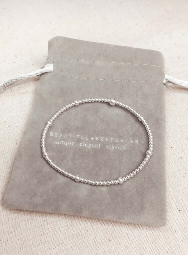 2mm Satellite Sterling Silver Bracelet Beautiful Keepsakes
